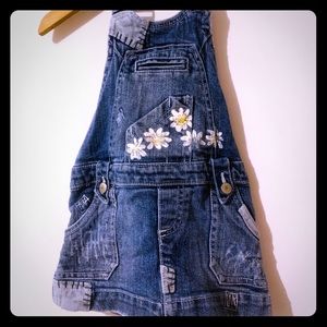 3t Girls Guess Jeans Denim Overall Halter Skirt